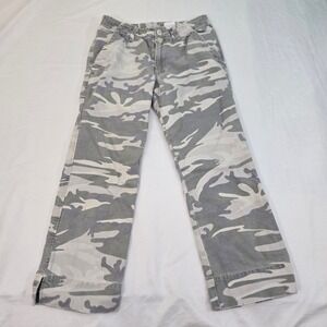 Vintage‎ Y2K Lucky Brand Dungarees Camo Pants Made in USA Womens 2/26 x 24 Retro